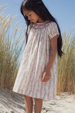 Robe Cherry smockée
