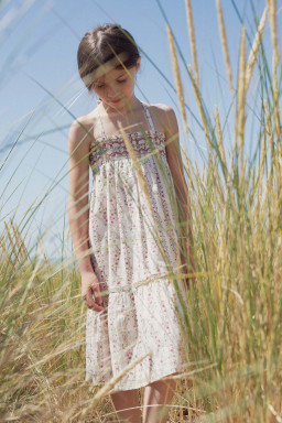 Diva sundress hand-smocked Roses farandole