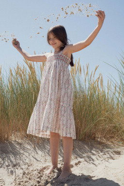 Diva sundress hand-smocked Roses farandole