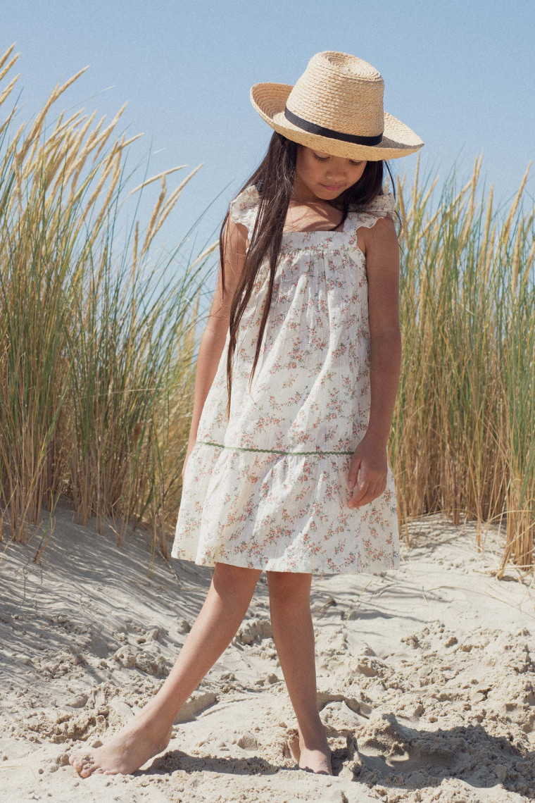 Robe Sally Plumetis bouquet de roses