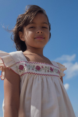 Eden dress with cross-stitch embroidery