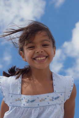 Vera blouse hand-embroidered in gingham