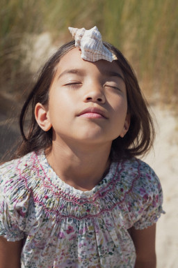 Meryl blouse hand-smocked in Liberty