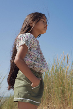 Meryl blouse hand-smocked in Liberty