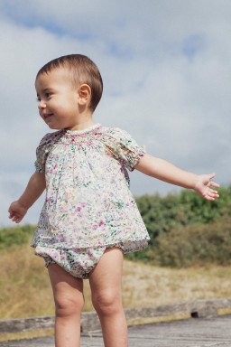 Meryl blouse hand-smocked in Liberty
