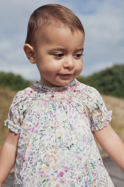 Meryl blouse hand-smocked in Liberty