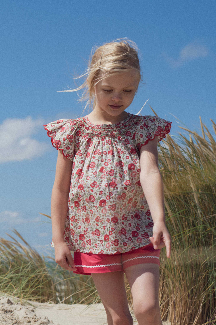 Paloma blouse hand-smocked in Liberty