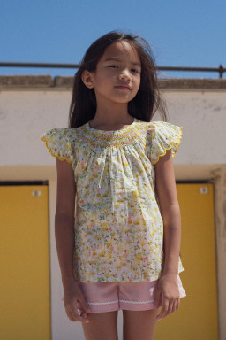 Paloma blouse hand-smocked in Liberty