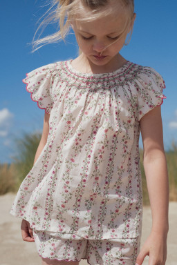 Paloma Hand-smocked blouse Roses farandole