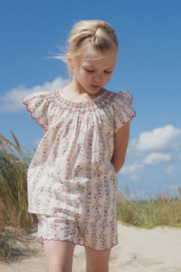 Blouse Paloma smockée Roses farandole