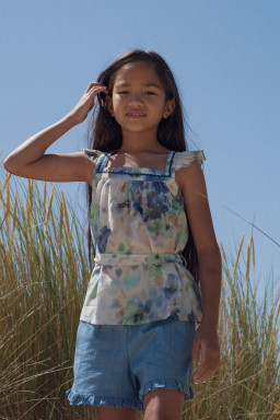 Short Brigitte en chambray