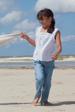 Pantalon fluide Malibu en chambray