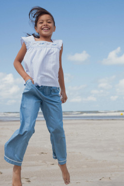 Pantalon fluide Malibu en chambray