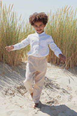 Pantalon Lulu en double  gaze bio chinée