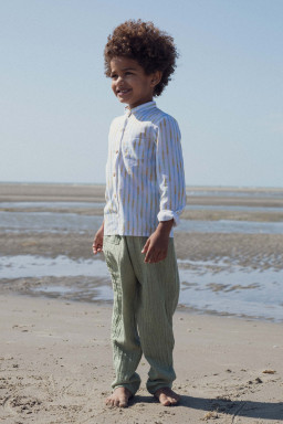 Pantalon Lulu en double  gaze bio chinée