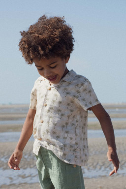 Chemise Caraibe palmiers sable