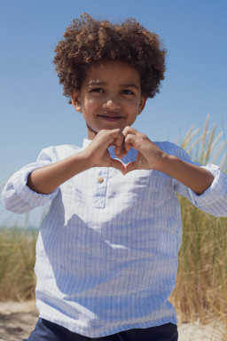 Chemise Emile à col mao en lin