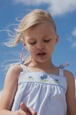 Top Adelie brode au point de croix