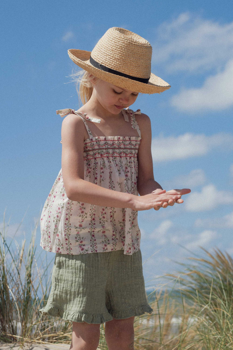 Top Indie smocké Roses farandole