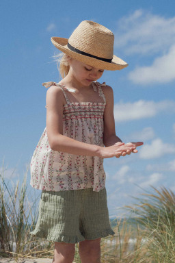 Top Indie smocké Roses farandole