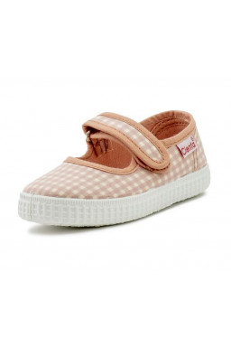 Cienta mercedes shoes light pink gingham