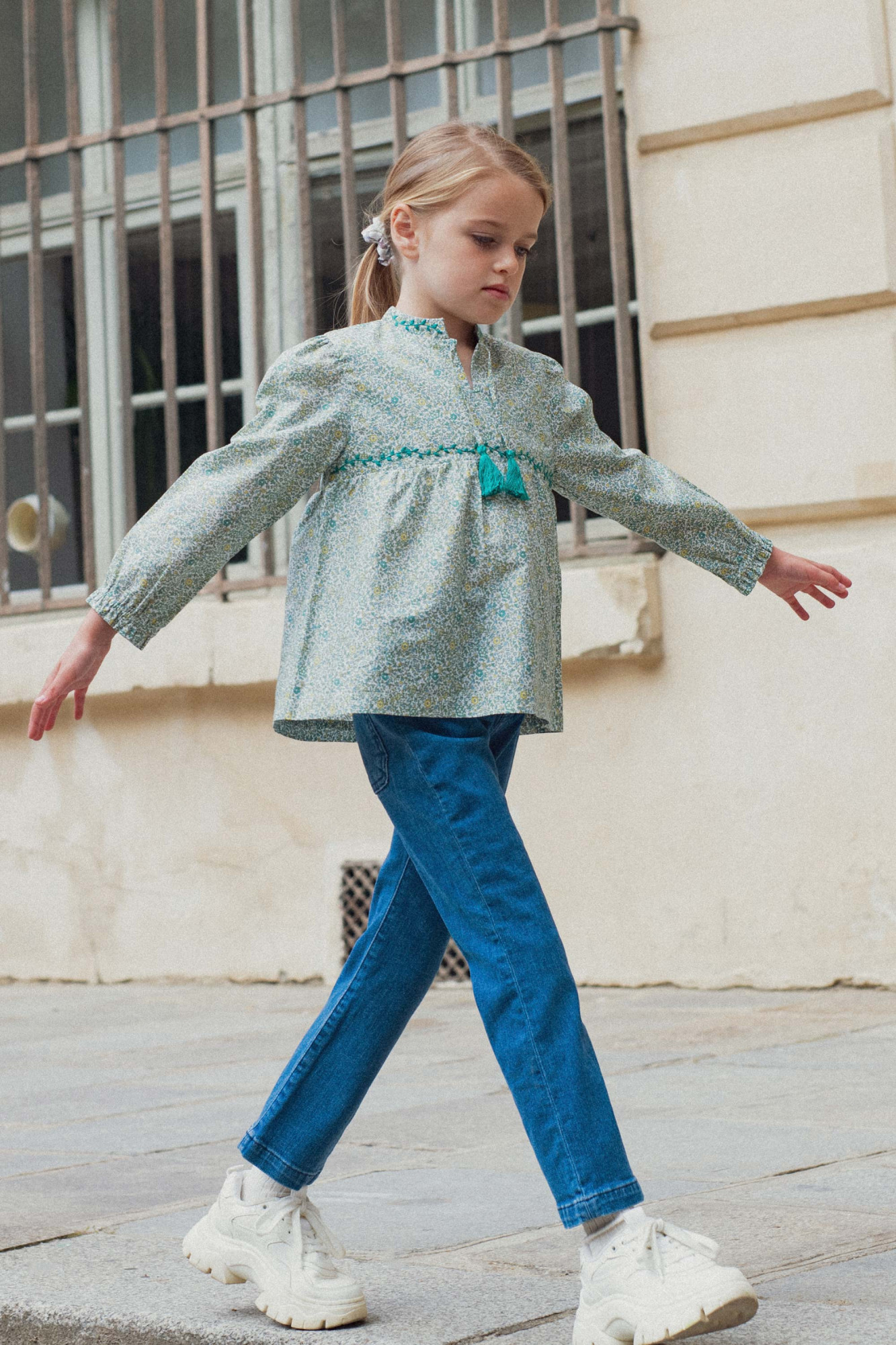 Look Fille Hiver 2024 - Marie Puce Paris - Blouse Liberty Leonor